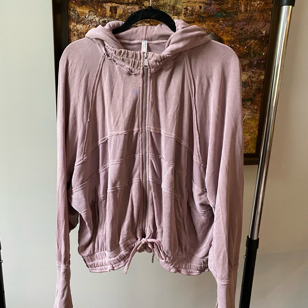 Free People Movement, Size L, Mauve Zip-up Hoodie